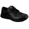 Berufsschuh SKECHERS "FLEX ADVANTAGE SR-FOURCHE" Gr. 48,5, schwarz, 48,5, Leder, Schuhe, Schnürschuh für Gastronomie, Pflege, mit gepolsterter Innensohle