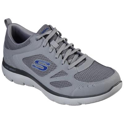 Sneaker SKECHERS "Summits-South Rim", Herren, Gr. 48,5, grau, Textil, Leder, sportlich, Schuhe, Freizeitschuh, Halbschuh, Schnürschuh im modernen Materialmix Image