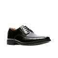 Schnürschuh CLARKS "Tilden Walk" Gr. 47, schwarz (black leather) Herren Schuhe Business mit modischer Ziernaht, Freizeitschuh, Halbschuh, Schnürschuh