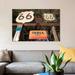 East Urban Home 'Vintage Americana Display in Zoom' Photographic Print on Canvas, Cotton in Black/Brown/Green | 18 H x 26 W x 1.5 D in | Wayfair