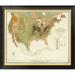 Global Gallery Geological map of the United States, 1856 by Henry Darwin Rogers Framed Graphic Art Plastic in Green | 34 H x 26 W x 1.5 D in | Wayfair