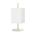 Hudson Valley Mikaela 1 Light Table Lamp, Linen in Yellow | 18.25 H x 7 W x 7 D in | Wayfair HL700201-AGB