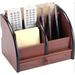 Red Barrel Studio® Desk Organizer Wood in Brown | 5.9 H x 5.6 W x 8.2 D in | Wayfair A2218BFDEC33418C834210BF61811B2A