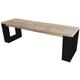 Wood4you - Banc New Orleans - blanc - 150 cm Noir - Brun