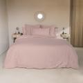 Housse de couette lin lavé 240x220 rose