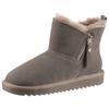 Winterboots ARA "ALASKA Zip", Damen, Gr. 42, taupe zip, Veloursleder, Lammfell, unifarben, sportlich, Schuhe, Stiefel aus echtem Lammfell mit Reißverschluss, G-Weite (weit), Topseller
