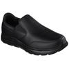 Berufsschuh SKECHERS "FLEX ADVANTAGE SR" Gr. 43, schwarz, 43, Leder, Schuhe, Slipper für Gastronomie, Pflege, Krankenhaus mit Stretcheinsatz
