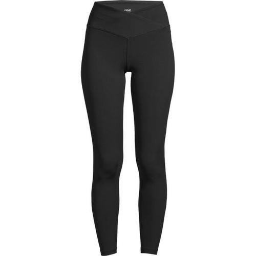 CASALL Damen Tight Overlap High Waist Tights, Größe 38 in Schwarz