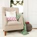 Rizzy Home Gold/Pink Mistletoe Throw Pillow Cover