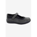 Women's Rose Mary Jane Flat by Drew in Black Foil Leather (Size 8 1/2 N)