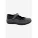 Women's Rose Mary Jane Flat by Drew in Black Foil Leather (Size 11 1/2 N)