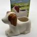 Anthropologie Other | 5/$25 - New Dog Ceramic Succulent Mini Animal Planter Duncan The Dog | Color: Brown/White | Size: Os