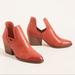 Anthropologie Shoes | Anthro Silent D Cut Out Booties In Terracotta Leather Gorgeous! Size 40 Like New | Color: Orange/Red | Size: 40 (9-9.5)