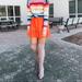 J. Crew Skirts | J.Crew Skirt Orange Velvet Peplum Ruffle Flounce Pull On Mini Nwt | Color: Orange | Size: Mp