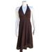 J. Crew Dresses | J. Crew Embossed Beach Dress 2 S Textured Halter Neck Tie Gauzy Empire Waist | Color: Brown | Size: 2