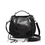 Rebecca Minkoff Bags | Authentic Rebecca Minkoff Crossbody Saddle Bag Black Leather Vanity Satchel | Color: Black | Size: Os