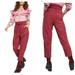 Free People Pants & Jumpsuits | Free People Pants Nightfall Vegan Suede High Rise Paperbag Waist | Color: Red | Size: 6