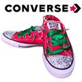 Converse Shoes | Crystal Embellished Converse All Star Shoreline Slip Ons | Color: Red/Silver | Size: 9