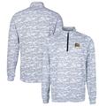 Men's Cutter & Buck Charcoal Drexel Dragons Big Tall Traverse Camo Print Stretch Quarter-Zip Pullover Top