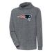 Men's Antigua Charcoal New England Patriots Absolute Chenille Pullover Hoodie