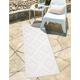 Teppich CARPET CITY "In-& Outdoorteppich Santorini 454, 3D-Effekt, Raute-Optik" Teppiche Gr. B/L: 80 cm x 250 cm, 5 mm, 1 St., beige (creme) Esszimmerteppiche