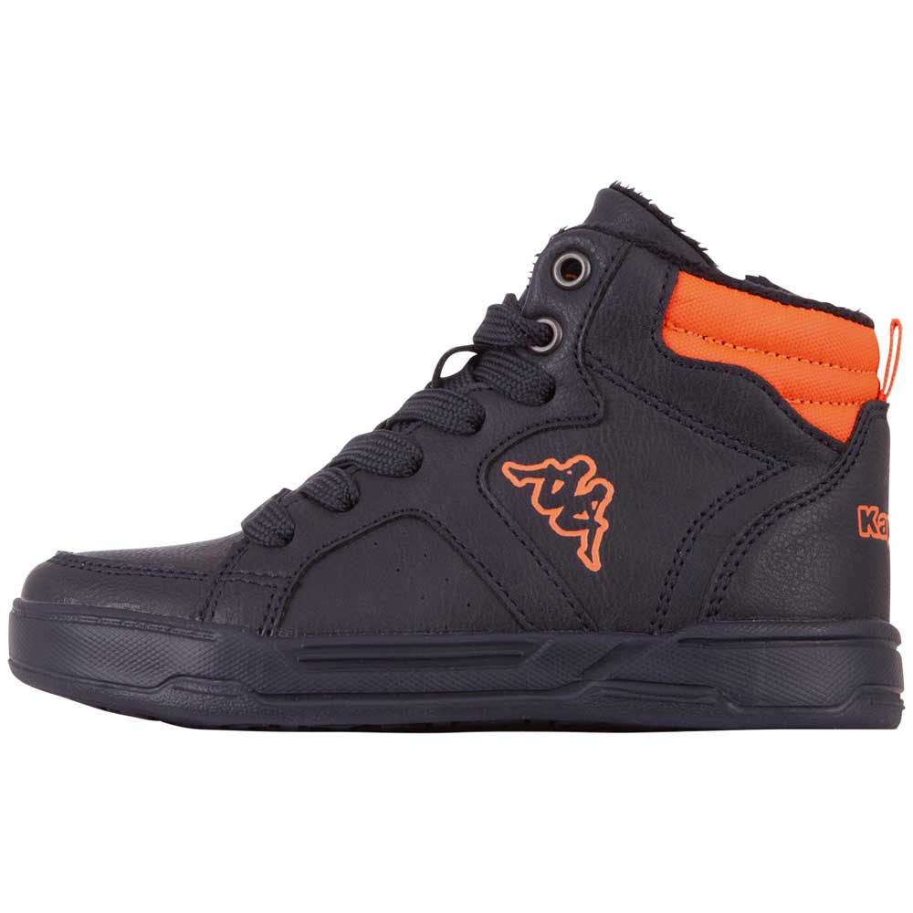 Sneaker KAPPA, Kinder, Gr. 27, blau (navy, orange), Synthetik, unifarben mit Farbeinsatz, Schuhe, mit praktischem Reißverschluss an der Innenseite Image