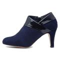 Lotus Navy & Patent Maya Stiletto Heel Shoe-Boots 4 UK (ULS287)