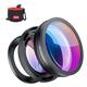 PROfezzion Camera Wide Angle Lens with 10x Macro 2 in 1 Add-on OSS Vlog Camera Lens for Sony ZV-1F ZV-1 RX100 VII VI V ZV-E10 A6400 A6300 A6100 A6000 for Canon G7X Mark II G7X Mark III G5X Mark II