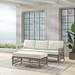 Bay Isle Home™ Borgen 2 Piece Seating Group Synthetic Wicker/All - Weather Wicker/Wicker/Rattan in Gray/White | Outdoor Furniture | Wayfair