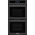 Frigidaire 27" 7.6 cu. ft Self-Cleaning Convection Double Wall Oven, Stainless Steel in Black | 50.88 H x 27 W x 27.44 D in | Wayfair FCWD2727AB