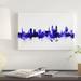 East Urban Home 'St. Gallen, Switzerland Skyline' by Michael Tompsett Graphic Art Print on Wrapped Canvas Canvas/Metal in Indigo | Wayfair