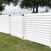 Barrette Outdoor Living Louvered 5 in. W x 5 in. L x 102 in H Left End/Gate Post Vinyl | 102 H x 5 W x 5 D in | Wayfair 73050558