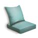 Eider & Ivory™ 2 - Piece Outdoor Seat/Back Cushion 25" W x 25" D Polyester in Blue/Gray/Green | 5 H x 25 W x 25 D in | Wayfair