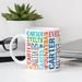 Trinx Personalized Planet Name Repeating Mug Personalized Coffee Mug w/ 2 Custom Names Printed, White Cup w/ Handle | 4.5 H x 3.25 W in | Wayfair