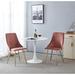 Everly Quinn Velvet Dining Chair w/ Gold Accent Legs Upholstered/Velvet in Pink | 34.84 H x 19.88 W x 21.93 D in | Wayfair