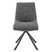 Corrigan Studio® Vanessa Fabric Swivel Dining Side Chair Upholstered/Fabric in Gray | 34 H x 19 W x 24 D in | Wayfair