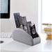 Ebern Designs Lillani Desk Organizer Faux Leather in Gray | 3.93 H x 2.95 W x 7.87 D in | Wayfair 7EEB15161008413A96E7FE28B2BA5985