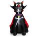 The Holiday Aisle® Vampire Black Cat w/ Red Cloak Blow-up Inflatable Polyester in Black/Red/White | 56 H x 39 W x 33 D in | Wayfair