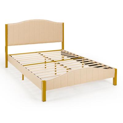 Costway Full/Queen Size Upholstered Bed Frame with...