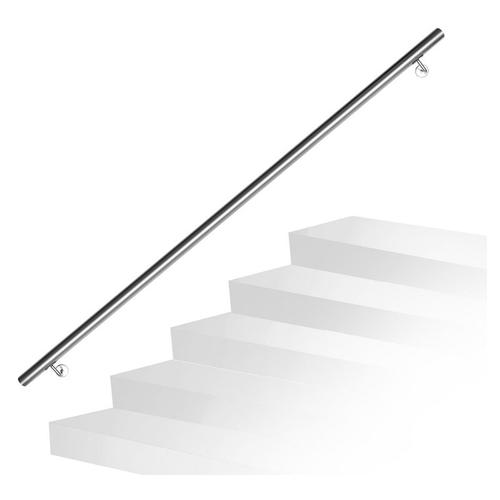 Edelstahl Handlauf, Geländer Wandhandlauf Rostfrei Treppengeländer Für Innen & Außen 200cm – Silber