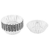 Egg Tart Cupcake Cake Aluminum Bowl Shape Lined Molds Mould Baking Tool 12pcs - Silver Tone