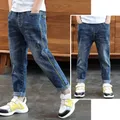 IENENS-Jeans Slim Long à Taille artificiel astique pour Garçon Vêtements en Denim pour Enfant