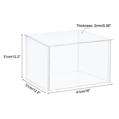 Display Case, Acrylic Box Assemble Dustproof Showcase for Collectibles - Clear