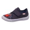 Hausschuh SUPERFIT "BILL WMS: Normal", Kinder, Gr. 33, blau (blau spiderman), Textil, sportlich, Schuhe, Klettschuh, Kindergarten Schuh mit schönem Motiv