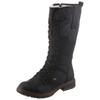 Schnürstiefel RIEKER, Damen, Gr. 42 (8), Varioschaft, schwarz, Nubuklederimitat, Filz, unifarben, Basic, Schuhe, Winterstiefel, Blockabsatz, Warmfutter, mit Tex-Ausstattung