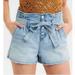 American Eagle Outfitters Shorts | American Eagle Outfitters High Waisted Paper Bag Mom Shorts | Color: Blue | Size: Various