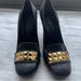 Tory Burch Shoes | Brand New Tory Burch Leather Black & Gold Heels | Color: Black | Size: 6.5