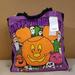 Disney Bags | Disney Happy Halloween Mickey Mouse Pumpkin Tote Bag Large New | Color: Black/Purple | Size: Os