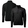 Men's Cutter & Buck Black Holy Cross Crusaders Big Tall Cascade Eco Sherpa Fleece Quarter-Zip Jacket