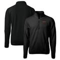 Men's Cutter & Buck Black Pacific Tigers Big Tall Cascade Eco Sherpa Fleece Quarter-Zip Jacket